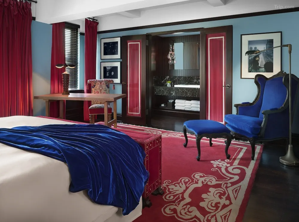 Modern room with carpeted floor